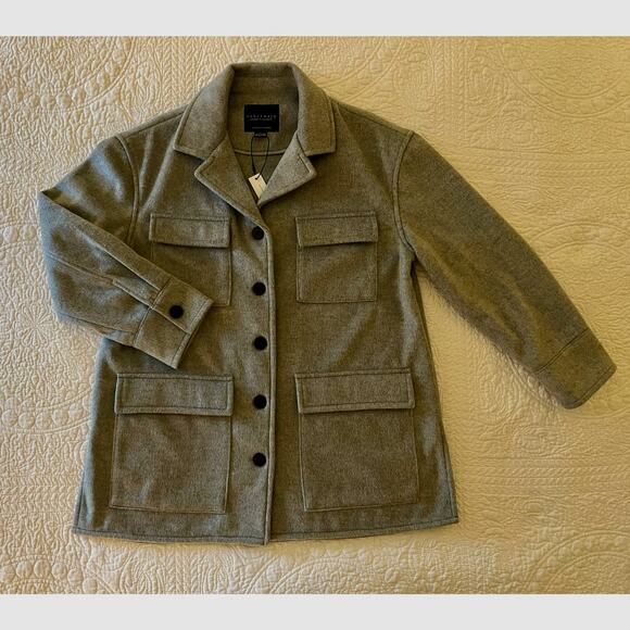 NWT Evereve Sanctuary Fisher Car Coat Gray sz LARGE | Super Soft! - Picture 5 of 6